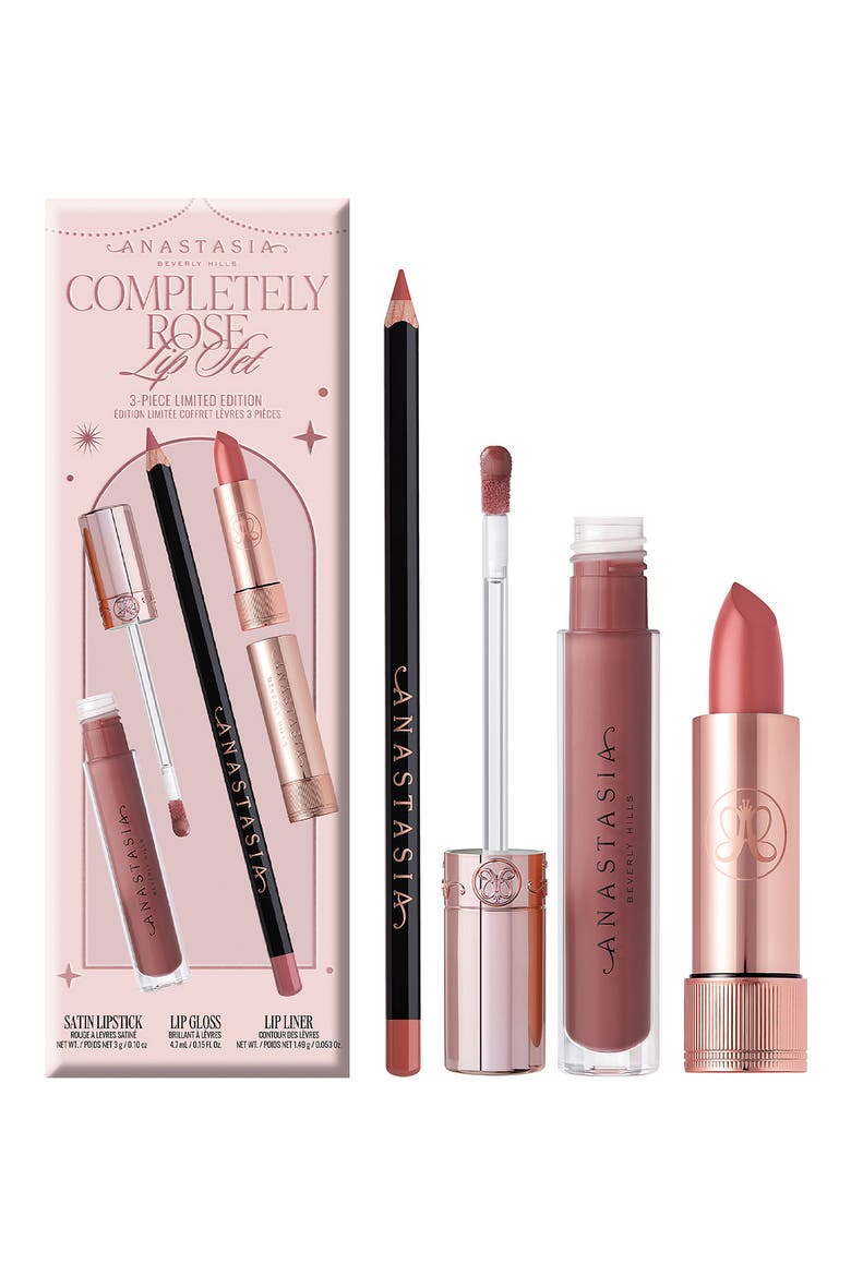 Holiday 3-Piece Lip Set $71 Value, Main, color, DUSTY ROSE