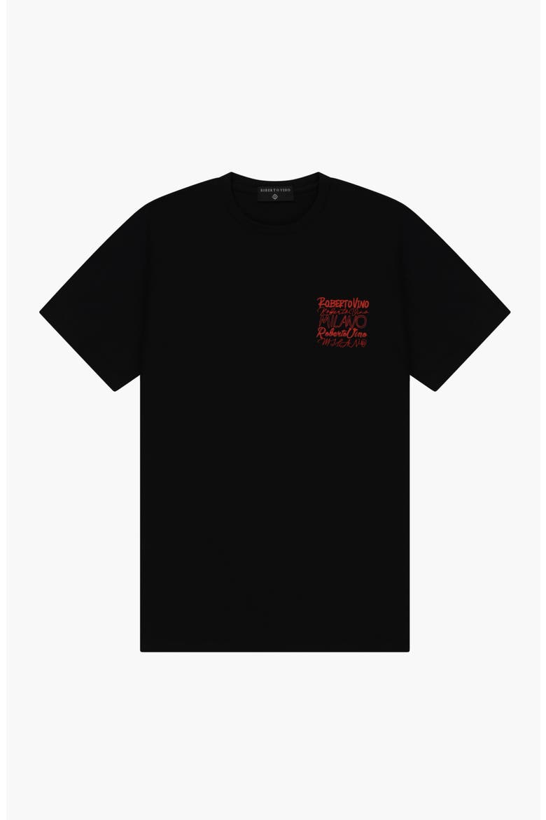 Big Writing Milano Slim fit Tee, Alternate, color, Black
