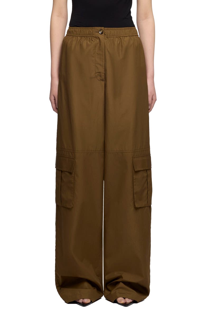 7 For All Mankind Cargo Wide Leg Pants, Main, color, Popeline Toffee