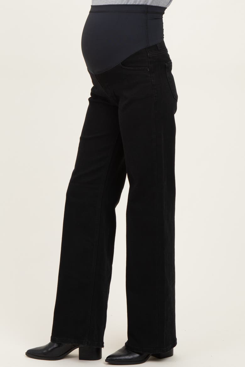 Classic Wide Leg Maternity Jeans, Alternate, color, Black