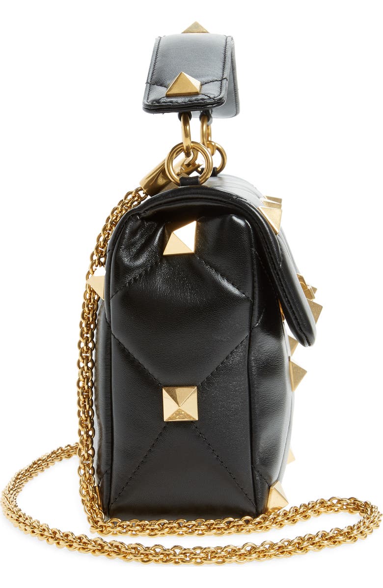 Valentino Garavani Roman Stud Nappa Chain Bag, Alternate, color,