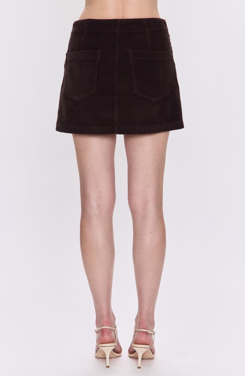 Pistola Uma Corduroy Miniskirt, Alternate, color, Mocha
