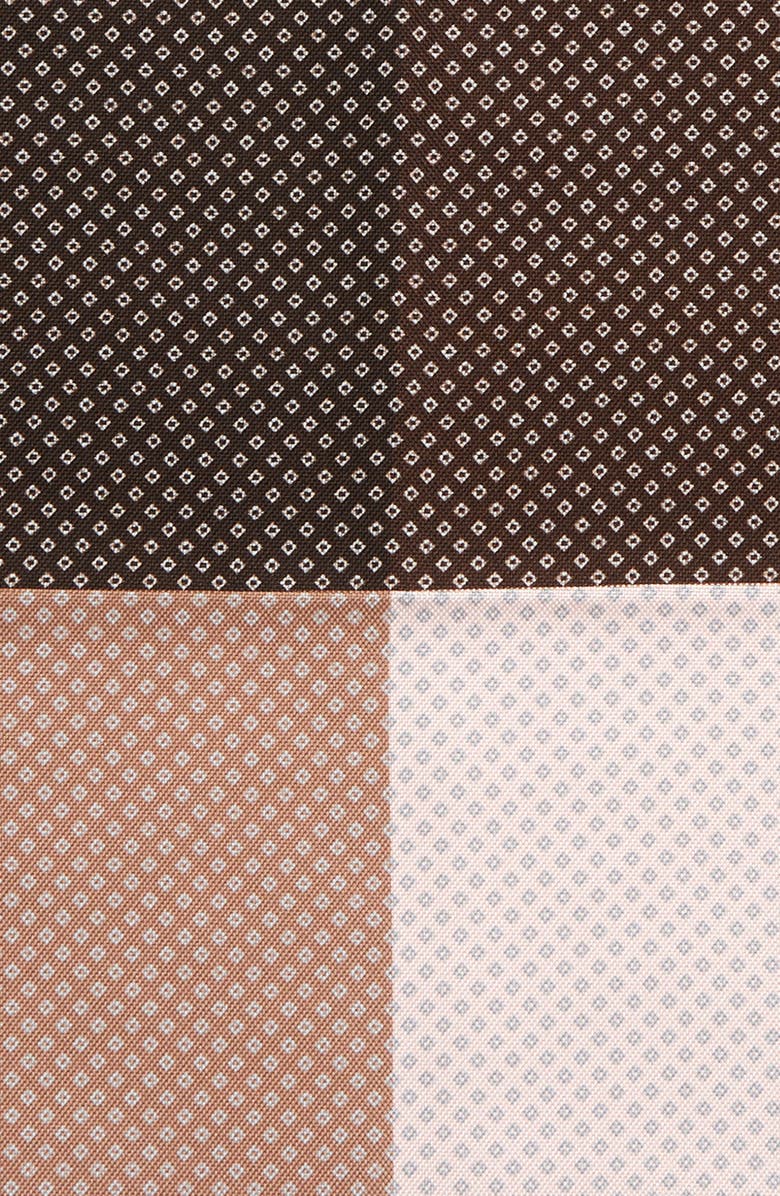 Eton Colorblock Silk Pocket Square, Alternate, color, 