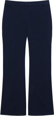 Theory Pintuck Cotton Blend Kick Flare Pants