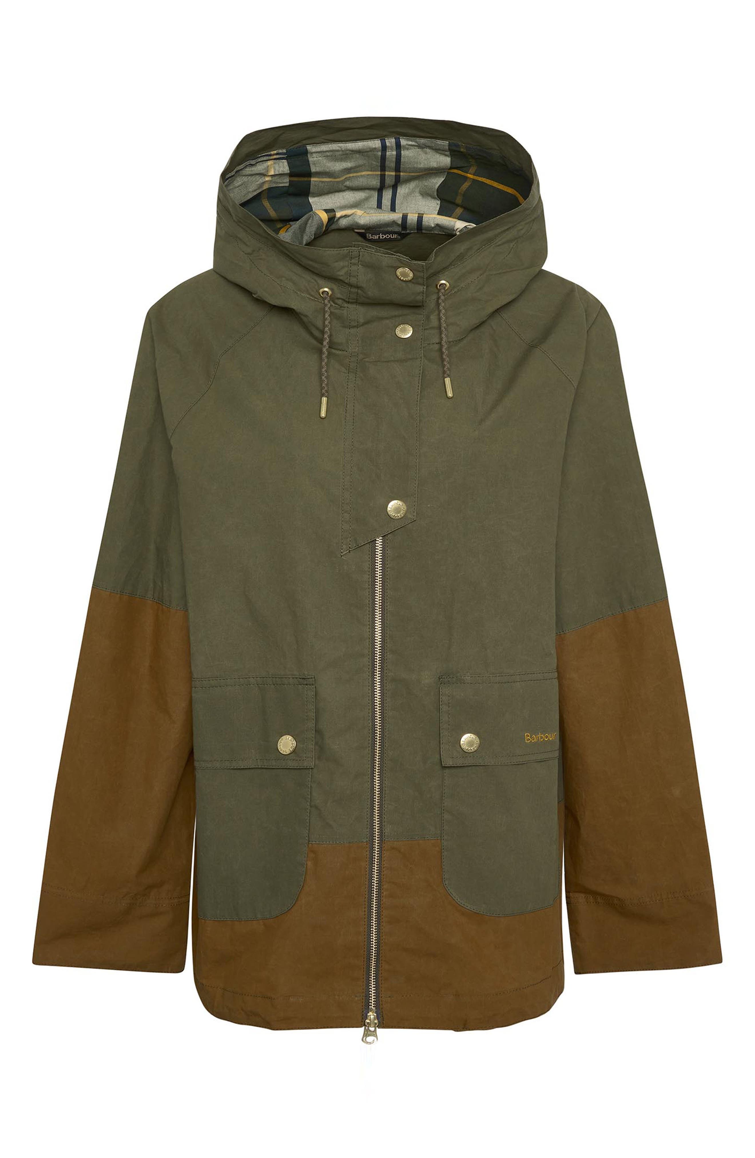 Barbour Hayley Colorblock Showerproof Hooded Jacket (Women