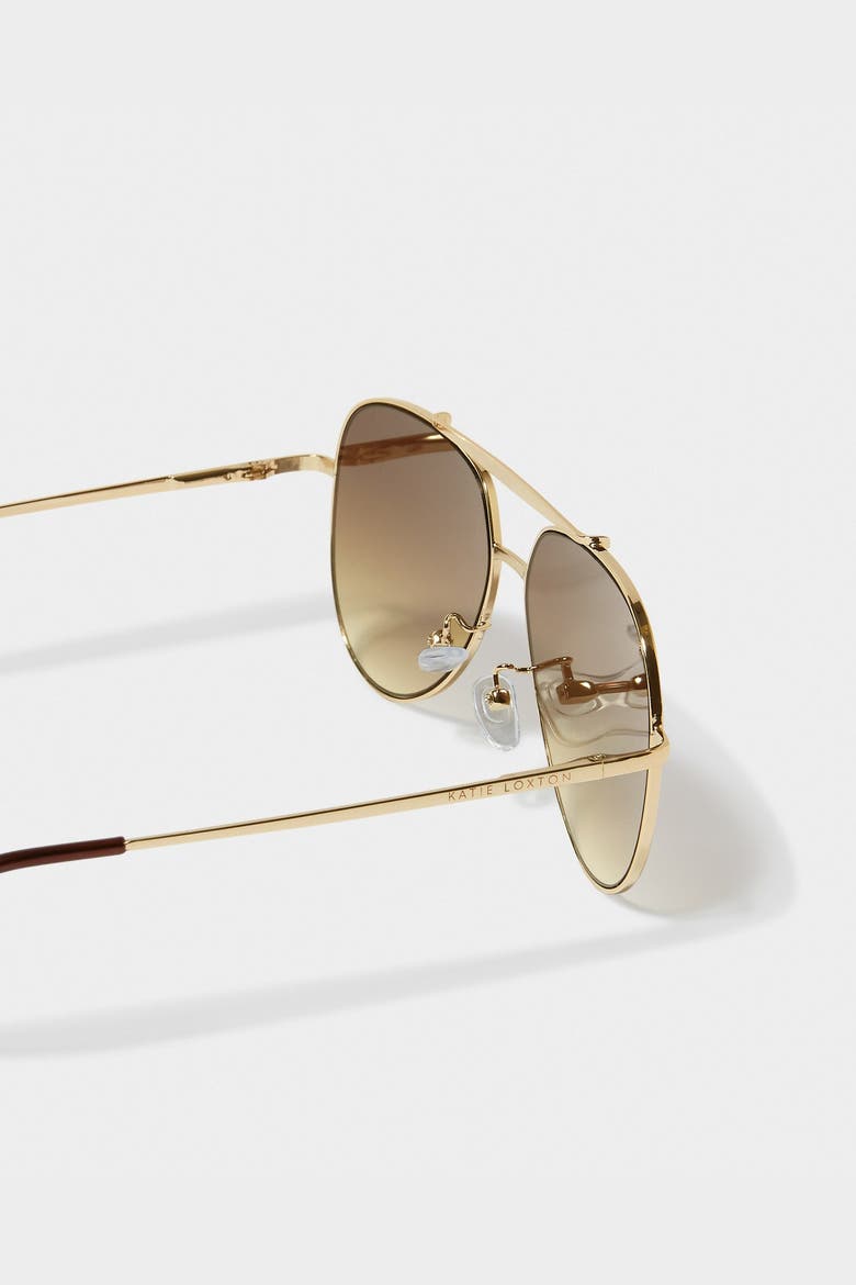 Bali Sunglasses in Gold Metal, Alternate, color, Gold