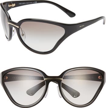 Prada 68mm Oversize Wrap Butterfly Sunglasses | Nordstromrack display picture 3