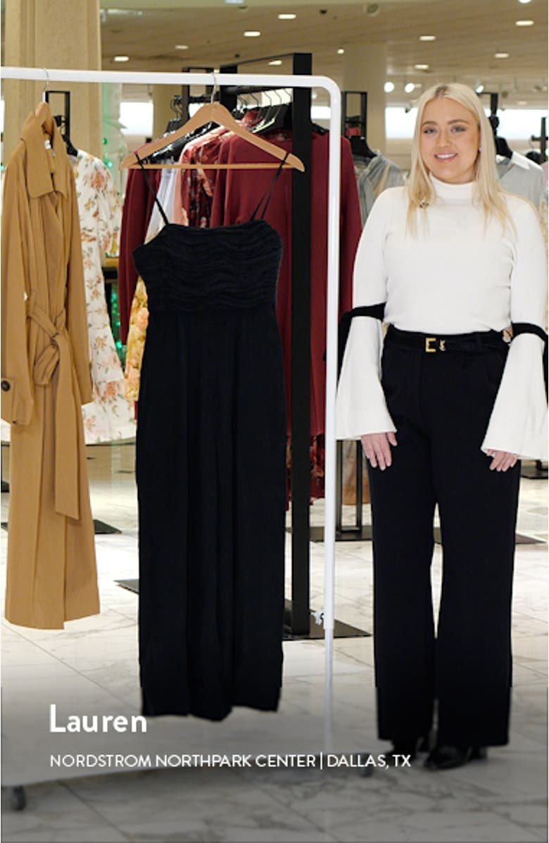 Ruched Crop Straight Leg Jumpsuit, sales video thumbnail