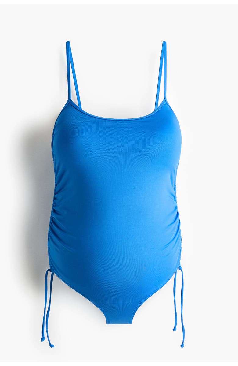 H&M Mama Padded-cup High Leg Swimsuit, Main, color, Blue