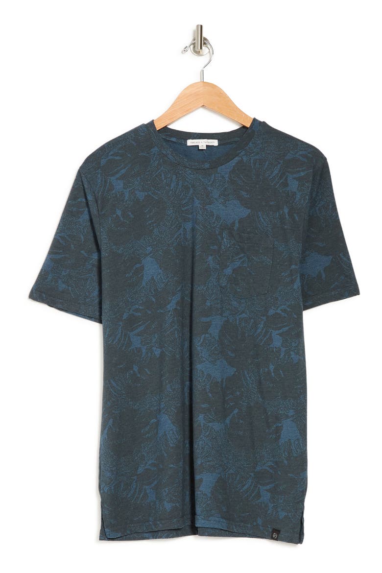 Carbon Palm Print T-Shirt, Alternate, color, SKIPPER MONSTERA CREW TEE