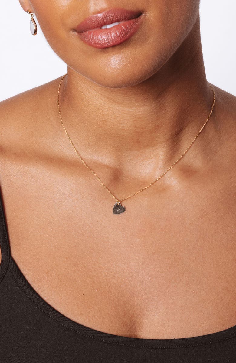 Set & Stones Sophia Initial Heart Pendant Necklace, Alternate, color, Gold / A