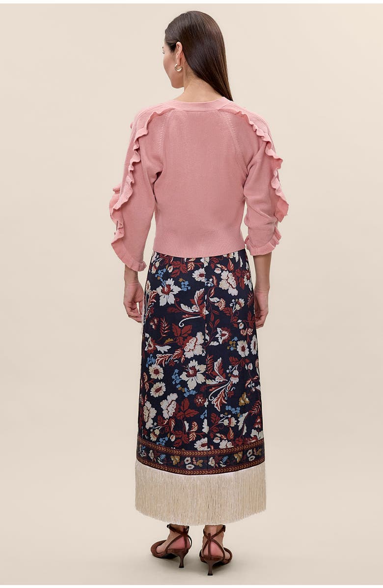 Rebecca Taylor Selah Skirt, Alternate, color, Navy Combo