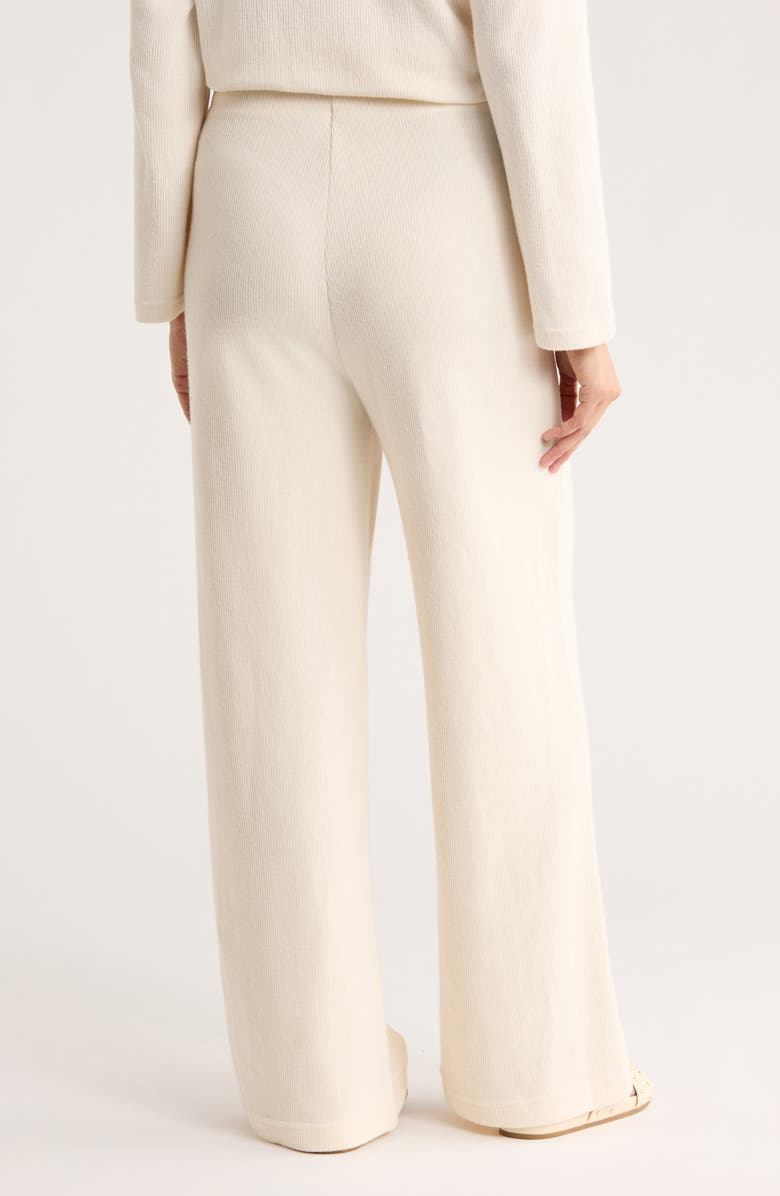 DKNY Jeans High Waist Wide Leg Pants, Alternate, color, Eggnog