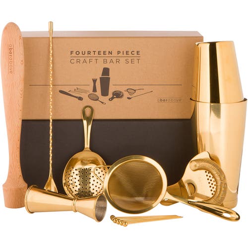 A Bar Above 14-piece Craft Bar Set, Gold In Gold