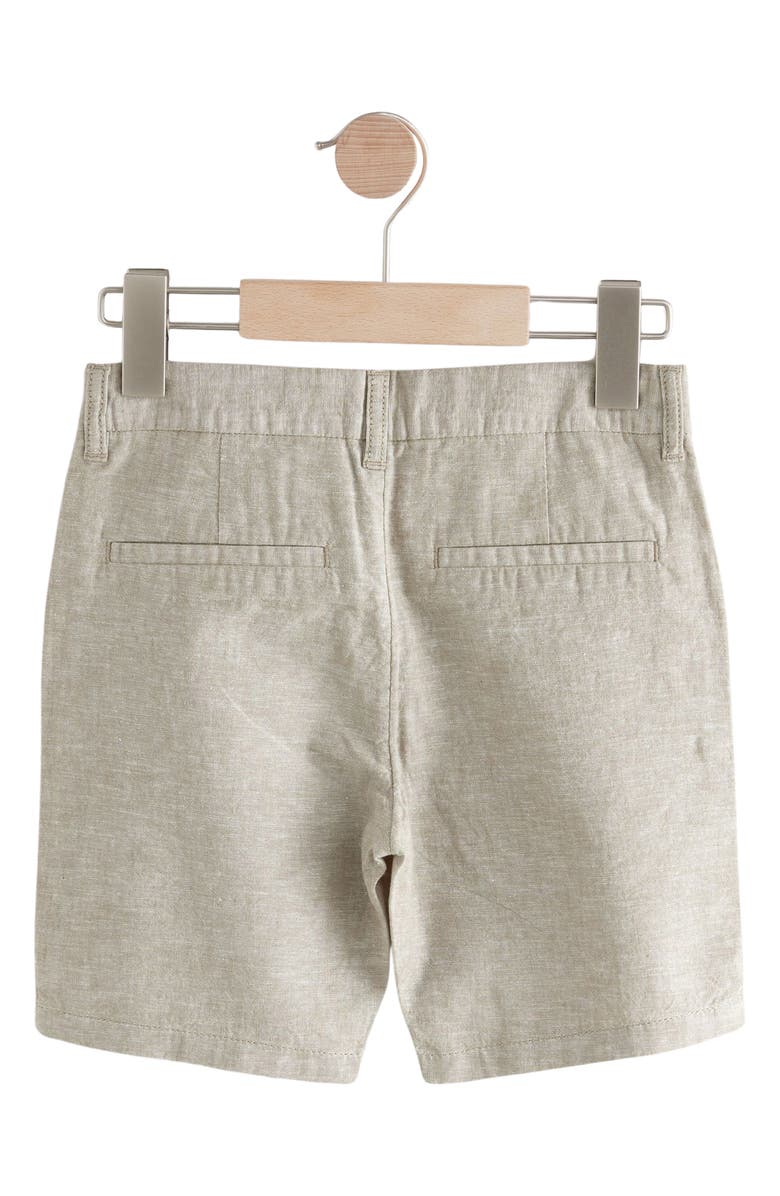 NEXT Kids' Linen & Cotton Chino Shorts, Alternate, color, Cream