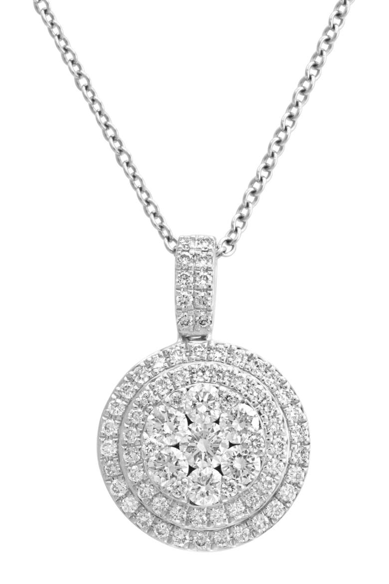 Sterling Silver Lab Grown Diamond Pendant Necklace, Main, color, SILVER