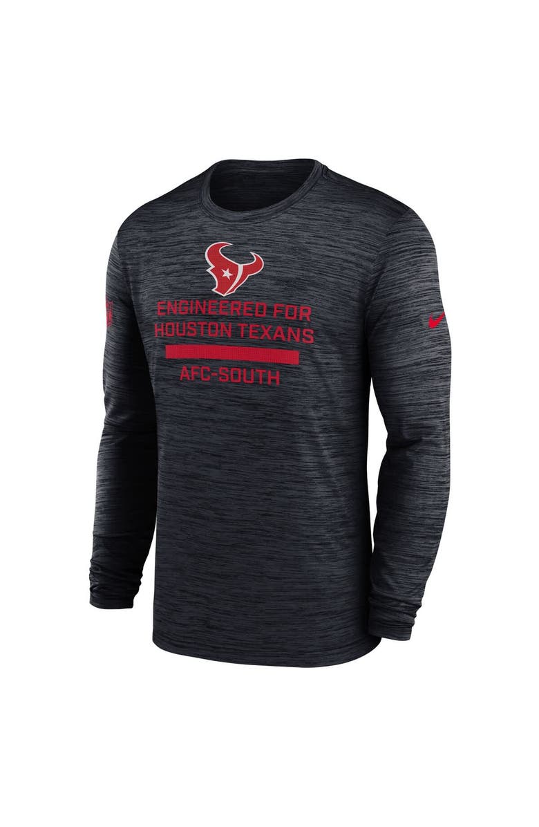 Nike Men's Nike Navy Houston Texans Sideline Velocity Performance Long Sleeve T-Shirt, Alternate, color, Navy