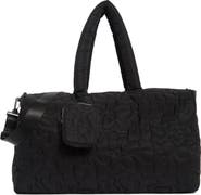 MYTAGALONGS Floral Quilted Duffle with Trolley Pass Pocket