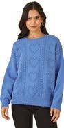 Yumi Heart Detail Relaxed Knit Sweater