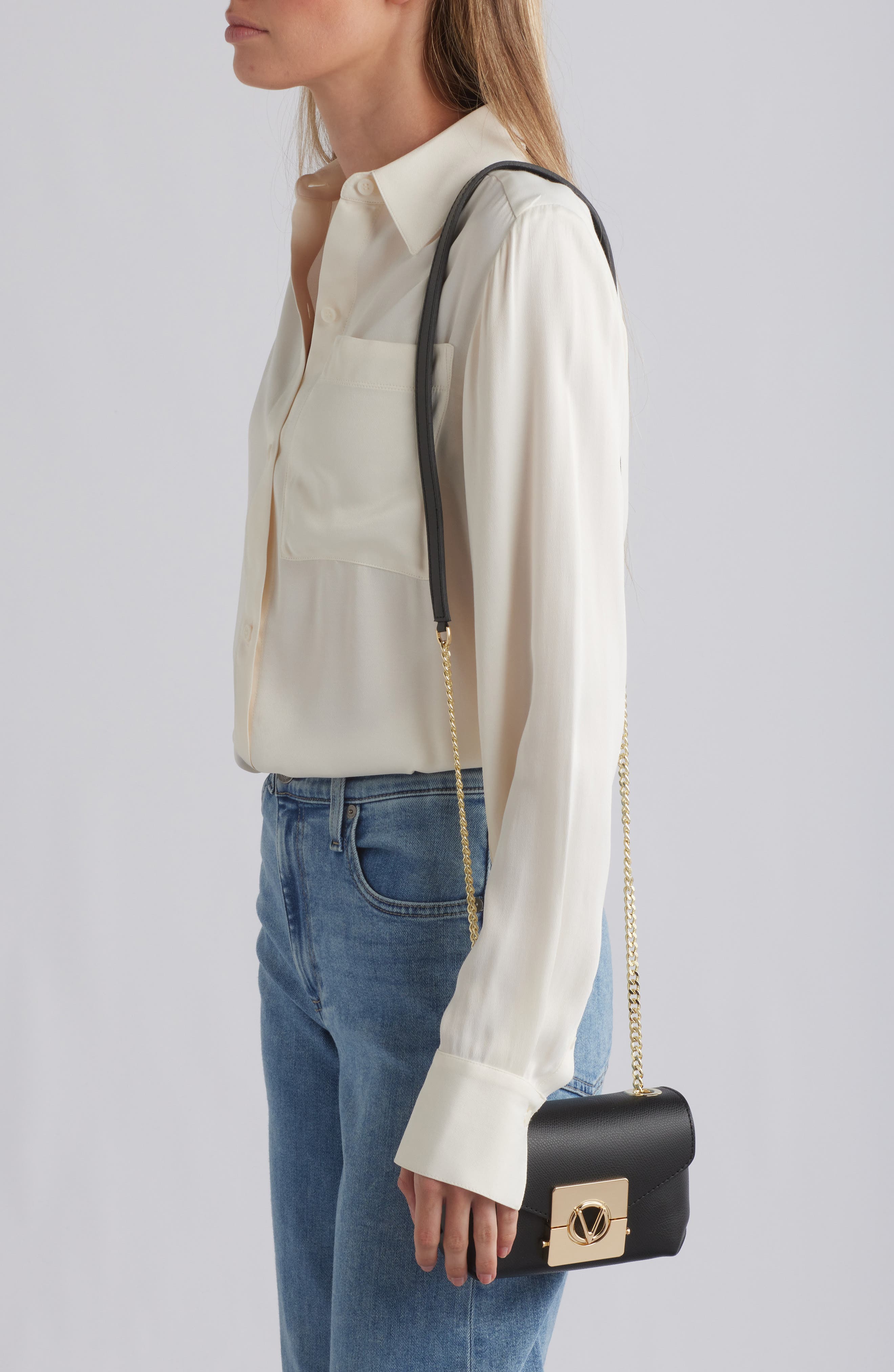 VALENTINO BY MARIO VALENTINO Lola Bonbonniere Leather Crossbody Bag, Alternate, color, 