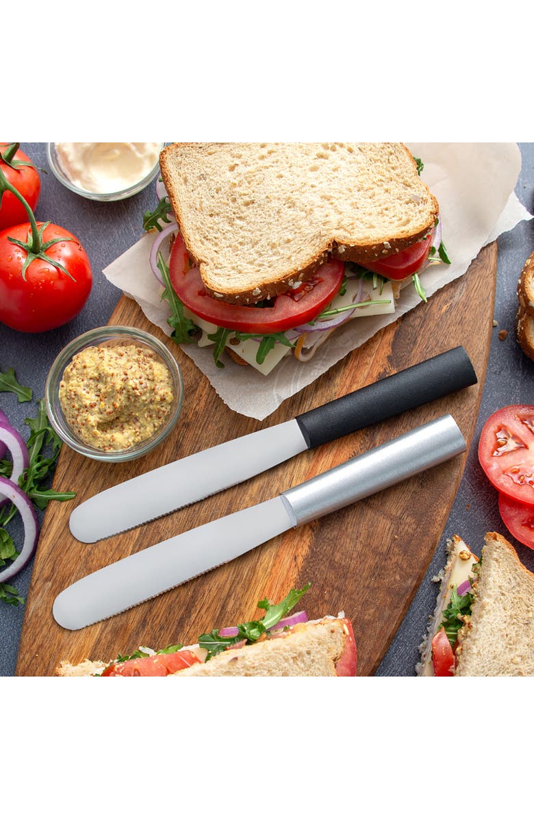 Rada Cutlery 5.375-Inch Super Spreader Stainless Hollow Ground Blade, Alternate, color, Black