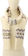 COACH Fair Isle Wool Blend Scarf