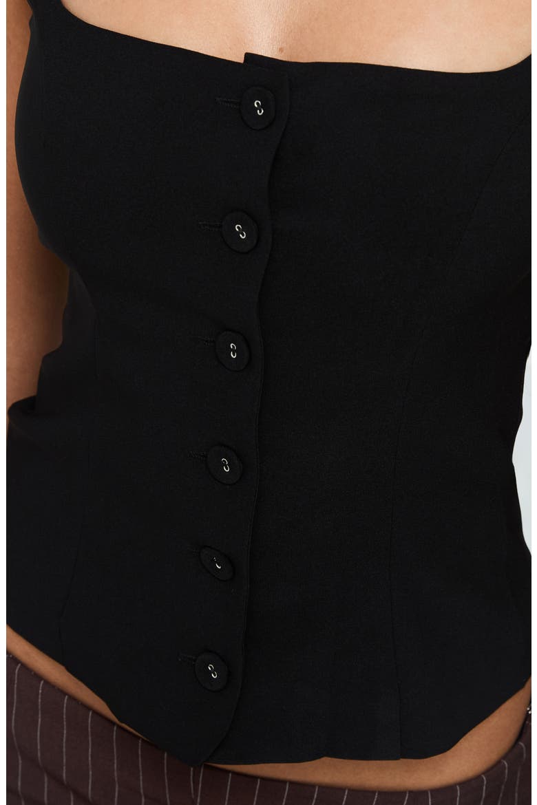Zamie Square Neck Sleeveless Top, Alternate, color, BLACK