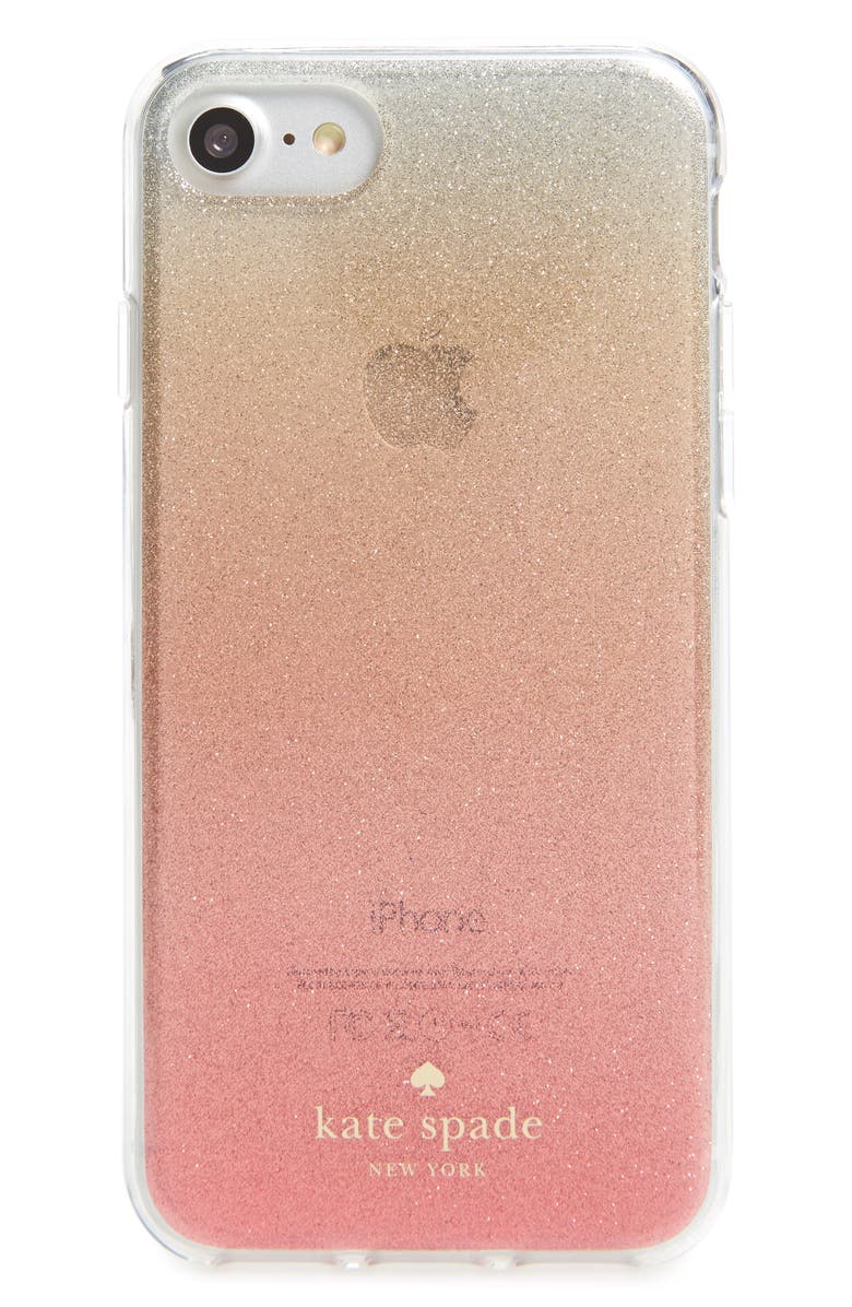Kate Spade New York ombré glitter iPhone 7/8 & 7/8 Plus case, Main, color, 