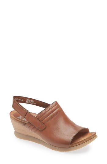 Miz Mooz Sabina Wedge Sandal In Brandy