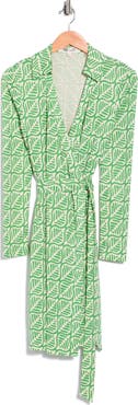 DVF Jeanne Long Sleeve Wrap Dress