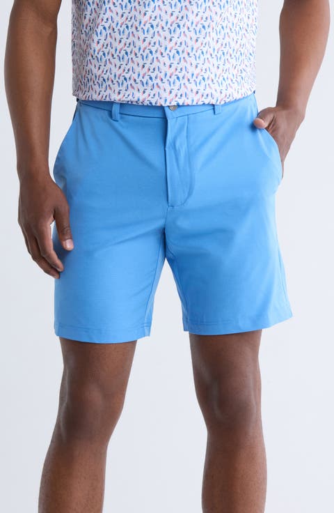 8-Inch Solid Flat Front Golf Shorts