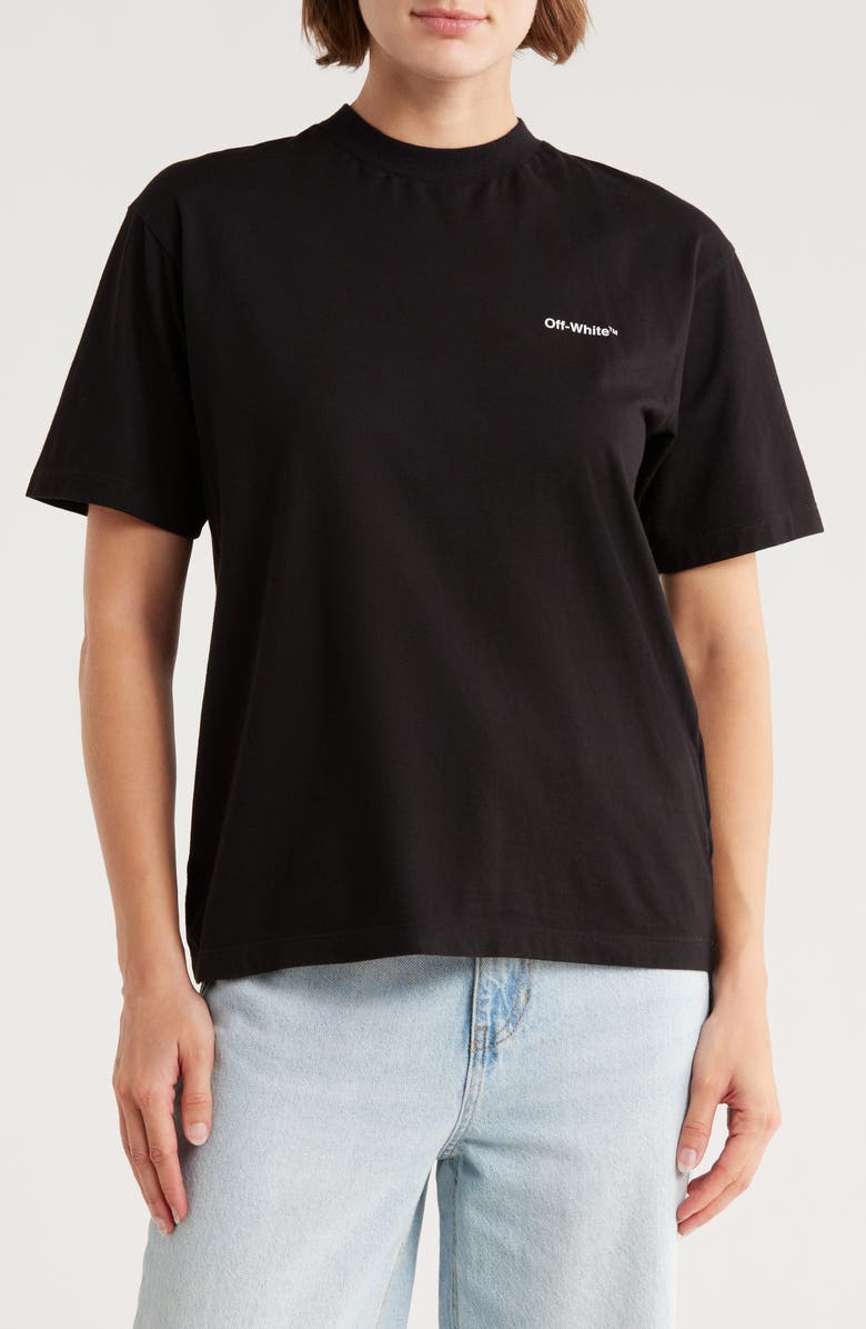 Off-White Diagonal Logo Cotton Graphic T-Shirt, Main, color,