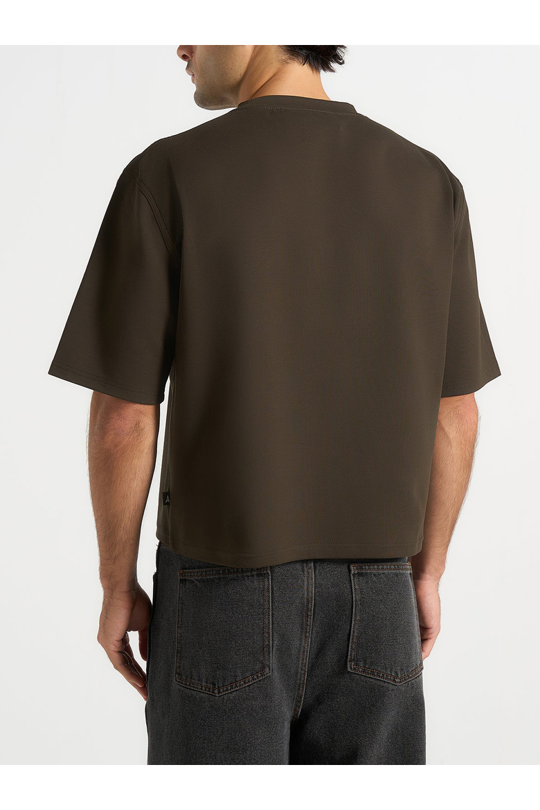 Leon Boxy Cropped Tee, Alternate, color, Olive