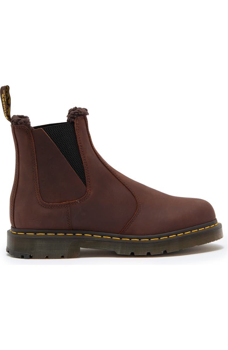 Dr. Martens 2976 Faux Shearling Chelsea Boot, Alternate, color, Chocolate Brown