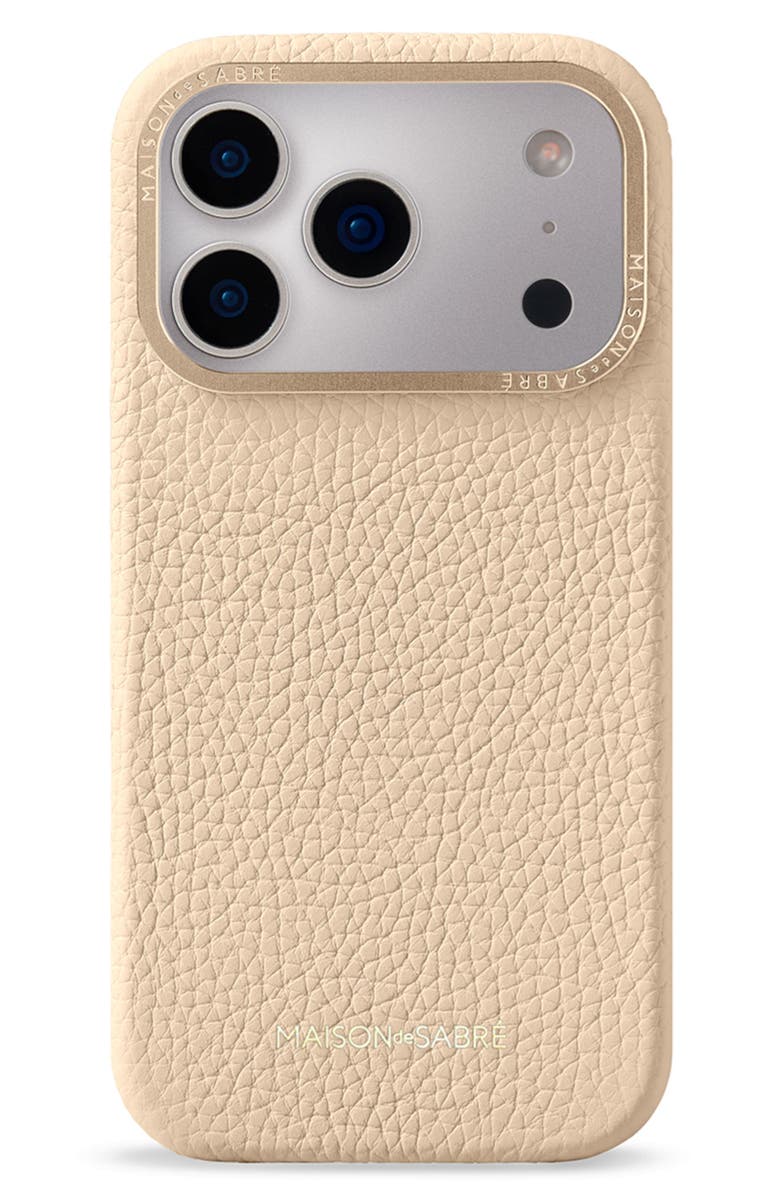 MAISON de SABRÉ Leather Phone Case, Main, color, Saharan Nude