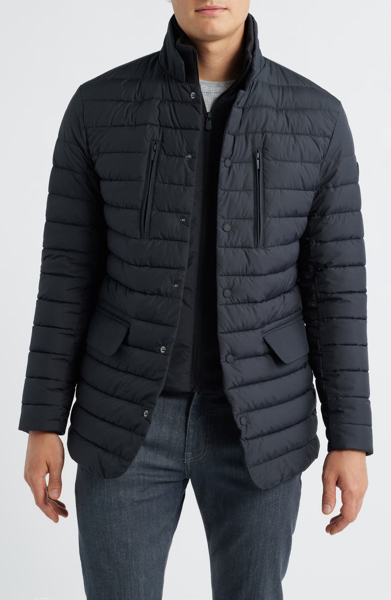 Save The Duck Elias Quilted Water Resistant Puffer Jacket, Main, color, Black