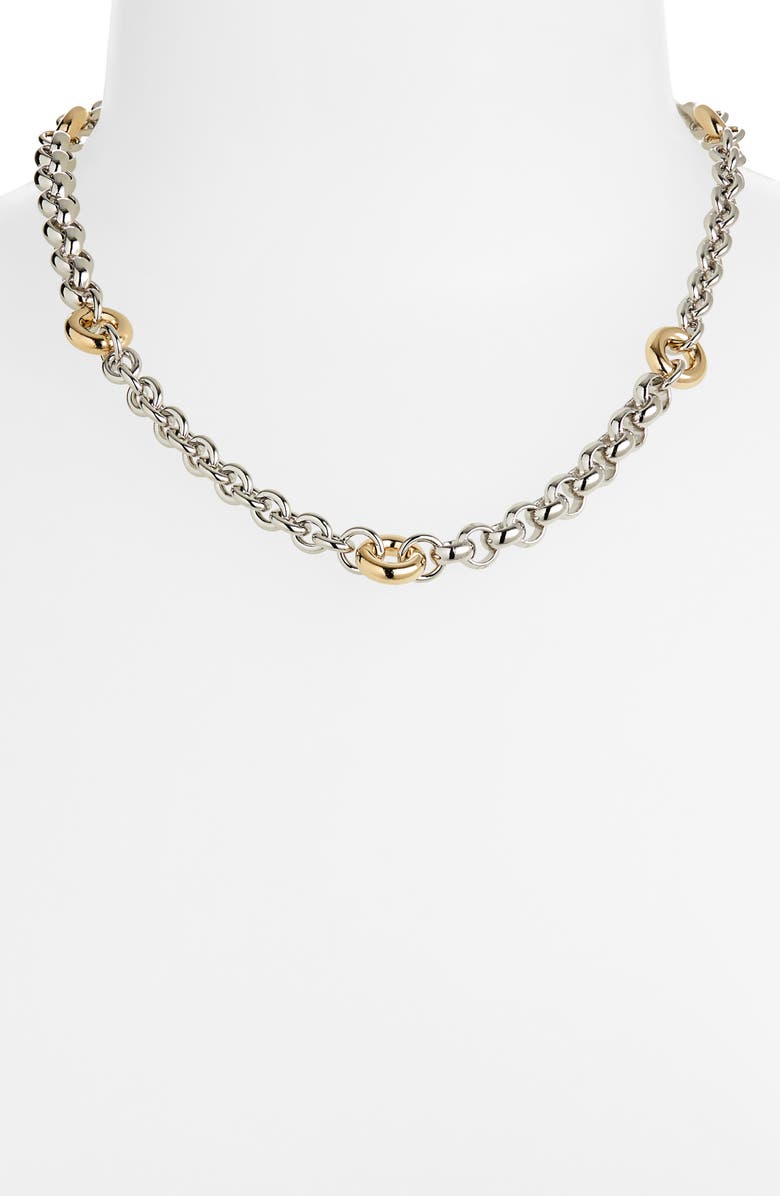 Laura Lombardi Fillia Two-Tone Station Necklace, Alternate, color,