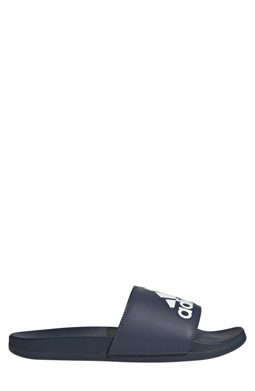 Adidas Originals Adidas Adilette Comfort Slide Sandal In Navy/white/navy