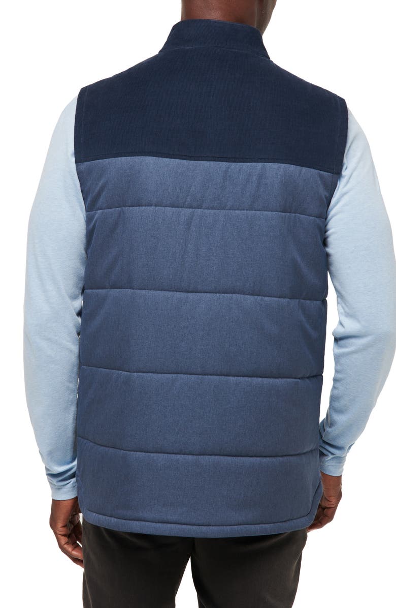TravisMathew Business Class Quilted Vest, Alternate, color, Total Eclipse