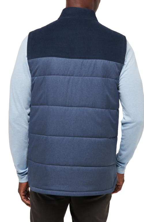 Travismathew Business Class Quilted Vest In Total Eclipse