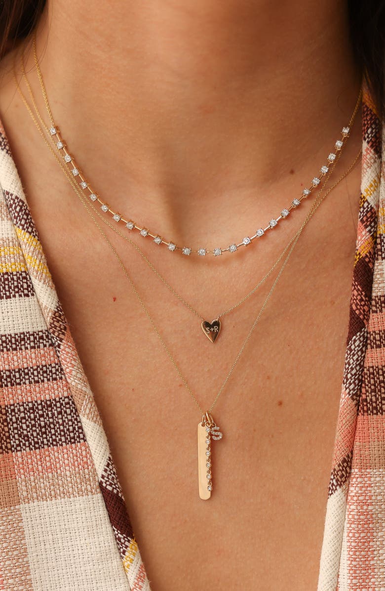 Dana Rebecca Designs Lulu Jack Diamond Bar Pendant Necklace, Alternate, color, Yellow Gold