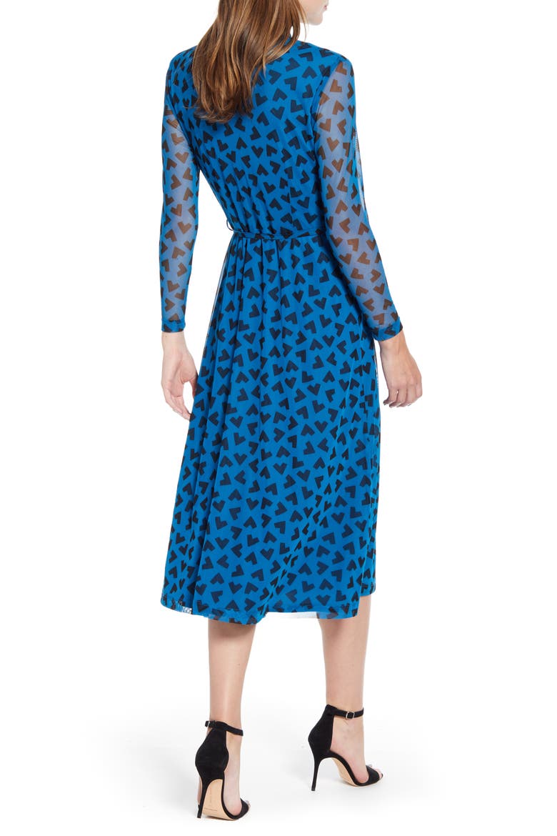 Long Sleeve Midi Dress, Alternate, color, AVALON/ ANNE BLACK