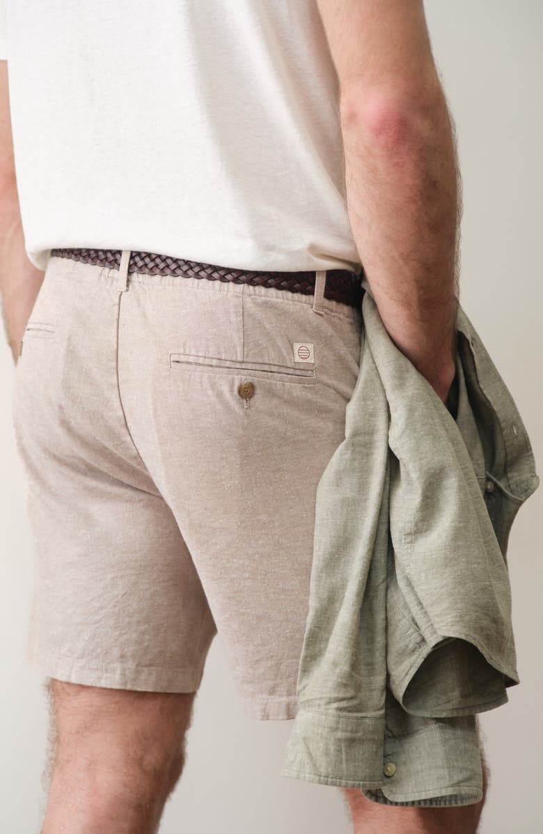 Marine Layer Saturday Hemp Chino Shorts, Alternate, color, Taupe
