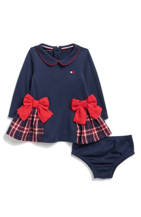 Long Sleeve Mixed Media Dress & Bloomers