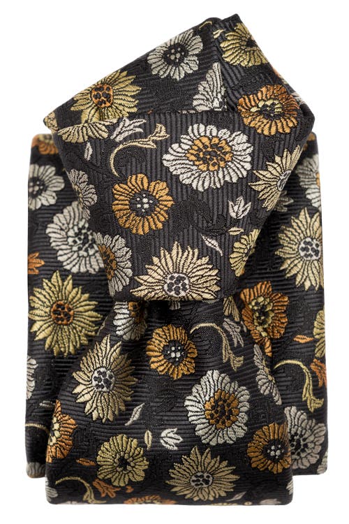 Elizabetta Pergola - Extra Long Silk Jacquard Tie For Men In Yellow