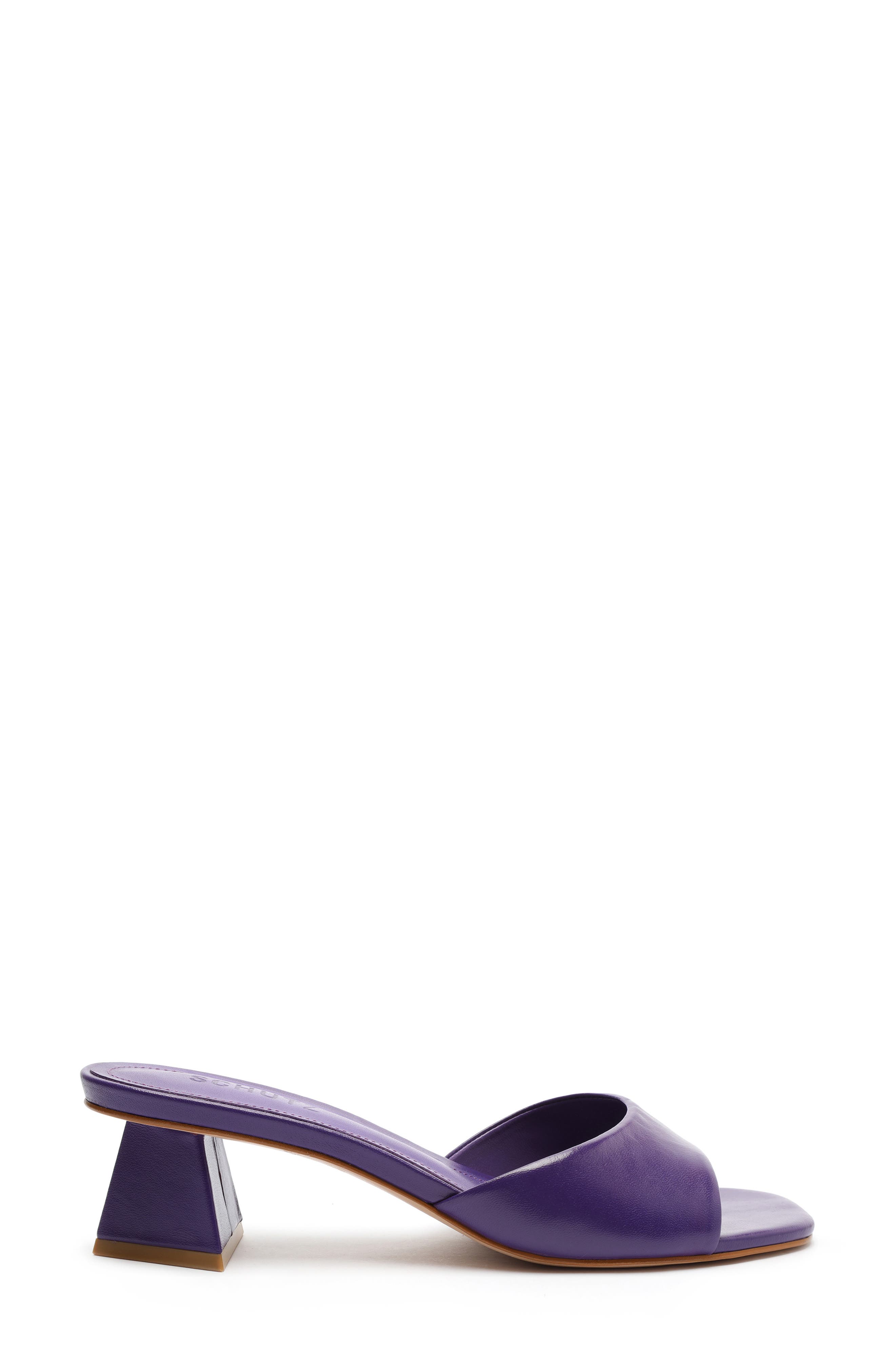 Schutz Schut Lizah Lo Slide Sandal, Alternate, color, Purple Cherry