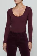 L'AGENCE Elara Stretch Cotton & Modal Rib Bodysuit