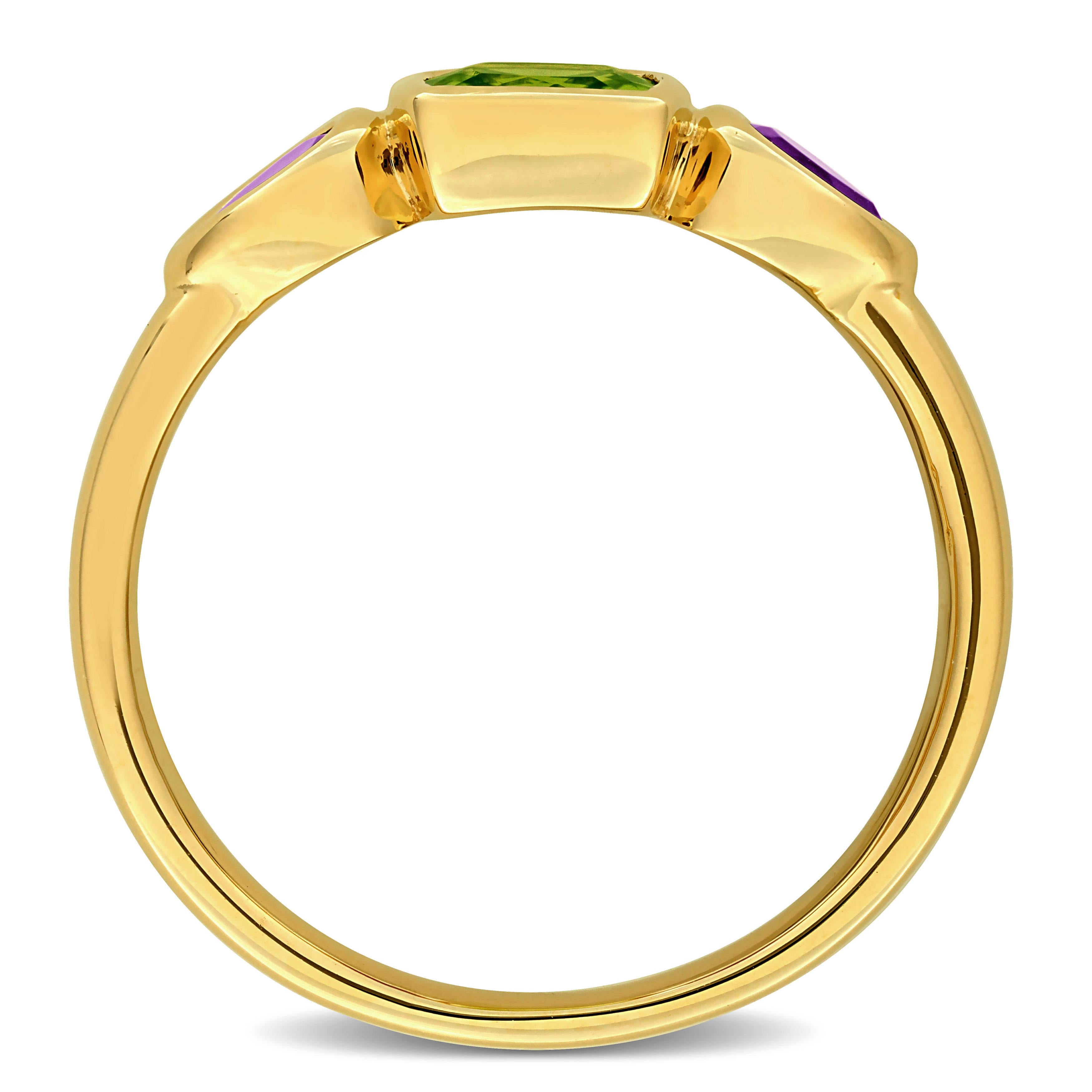 Julianna B. Peridot & Amethyst 3-Stone Ring 10k (Women) | Nordstrom