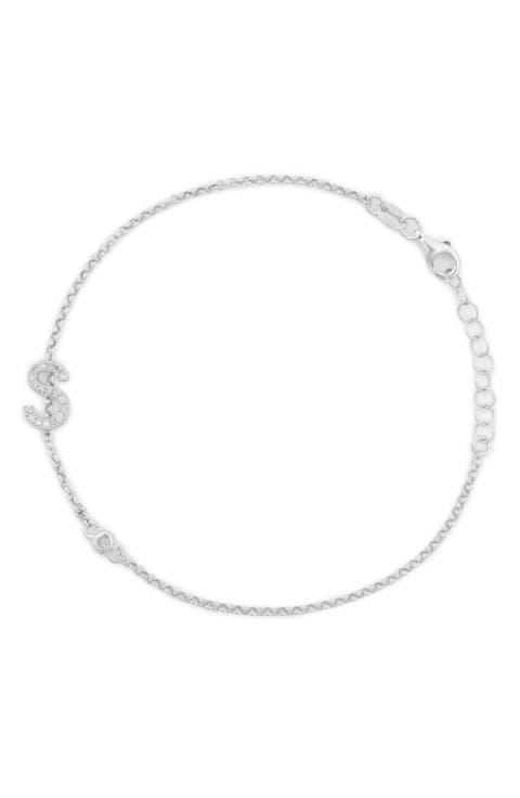 Diamond Initial Bezel Bracelet
