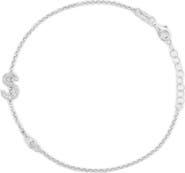 MESHMERISE Diamond Initial Bezel Bracelet